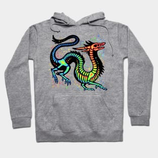 Rainbow Dragon Skeleton Hoodie